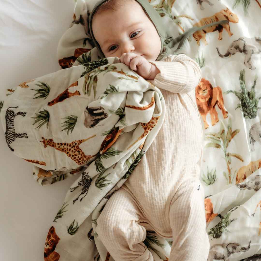 bamboo muslin swaddle|safari