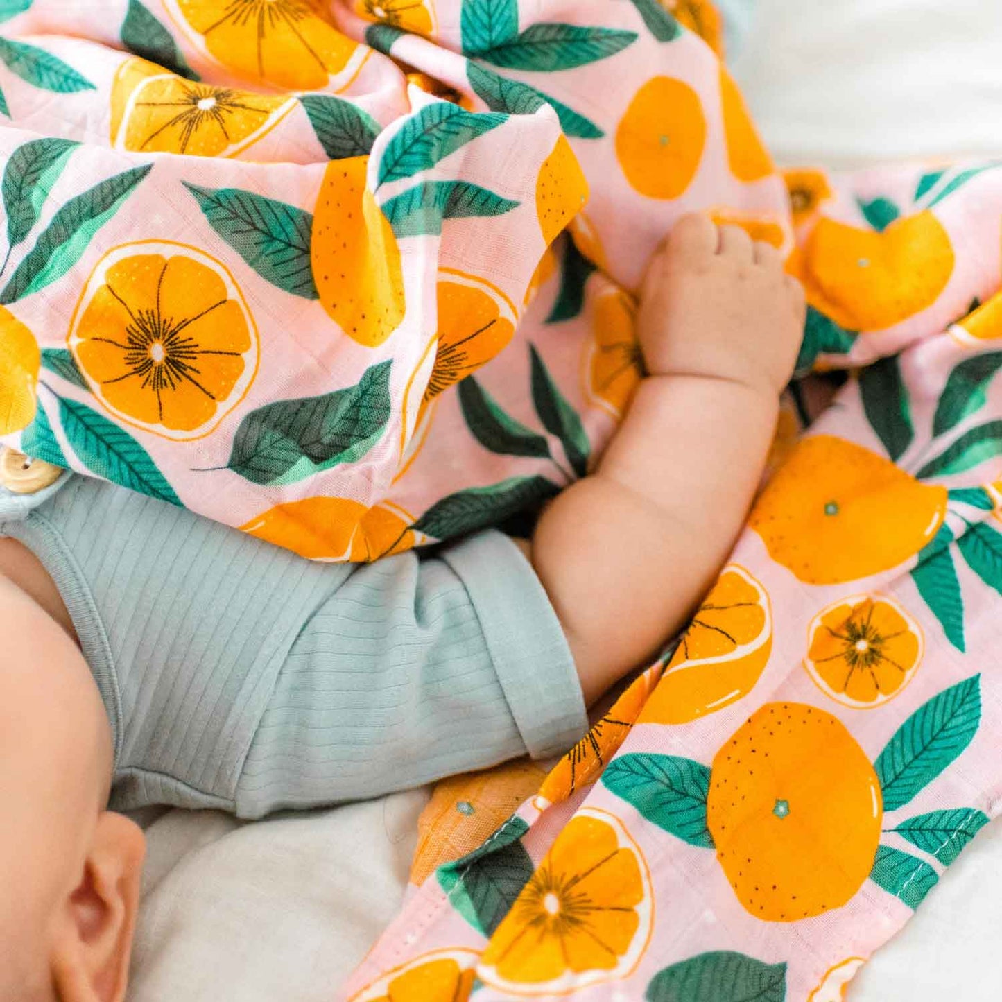 bamboo muslin swaddle|sliced oranges