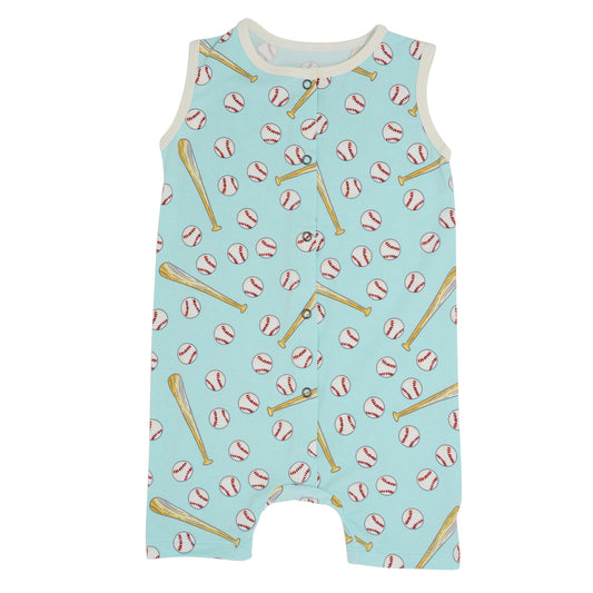 little slugger tank romper|aqua