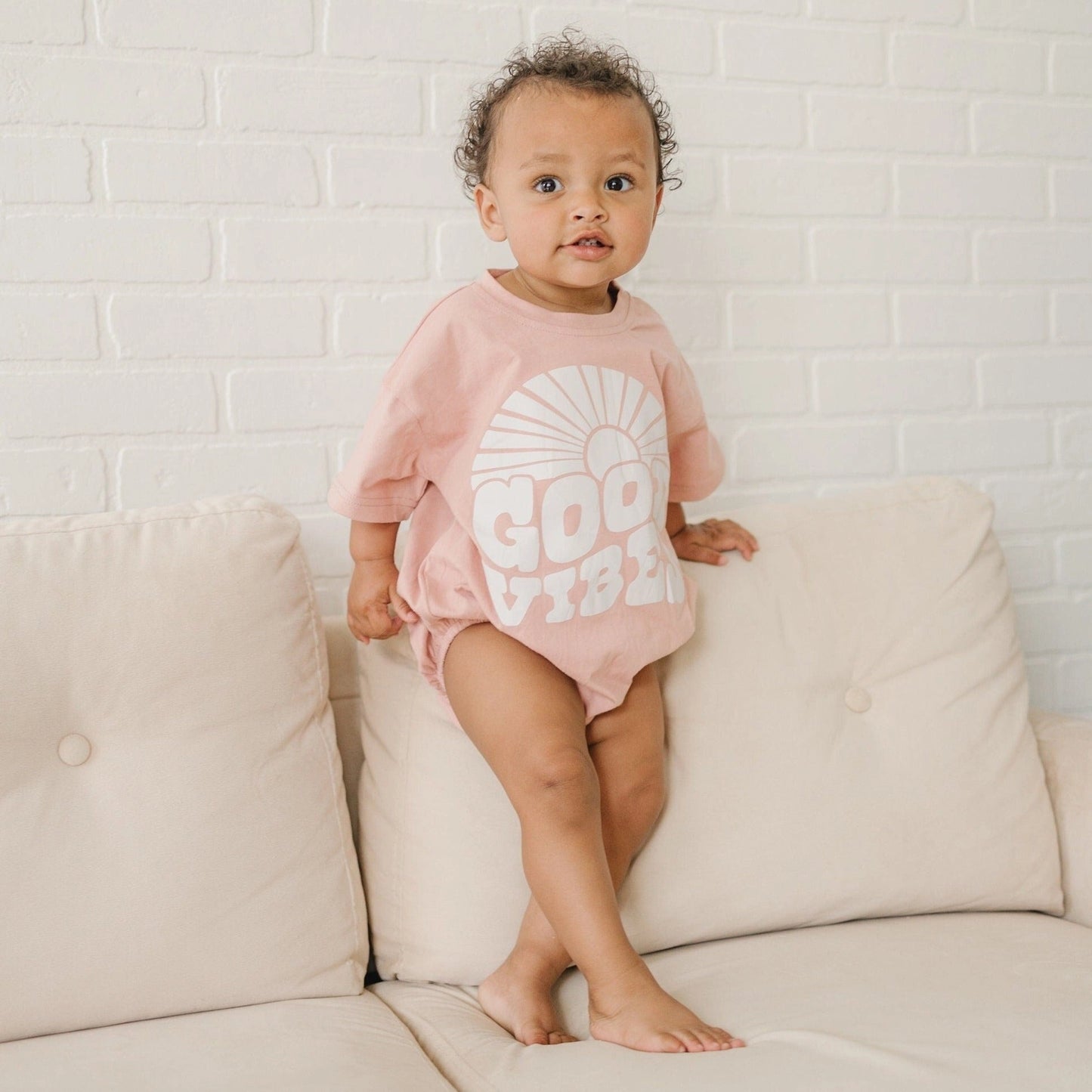 good vibes t-shirt bubble|light pink