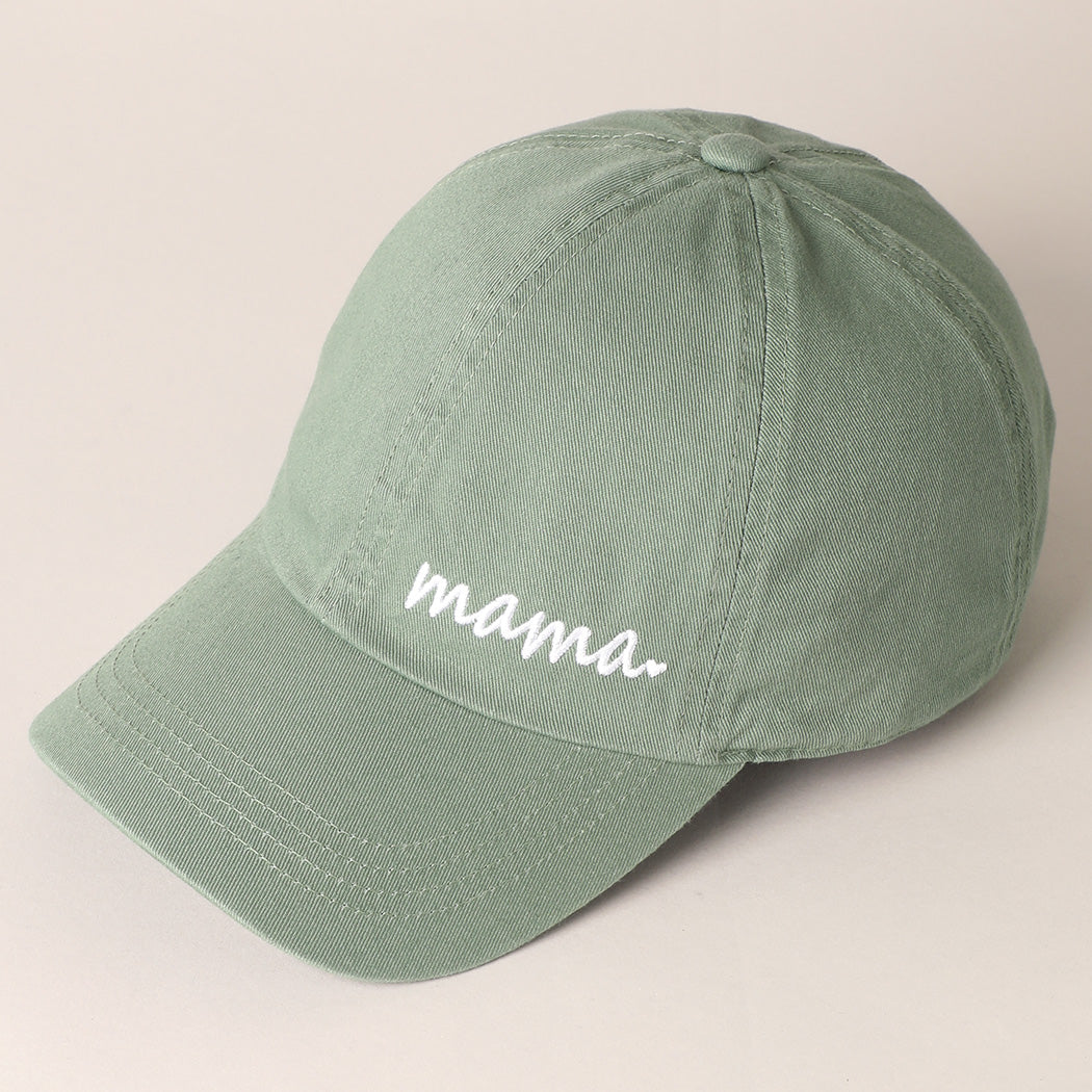 “mama” baseball hat|sage