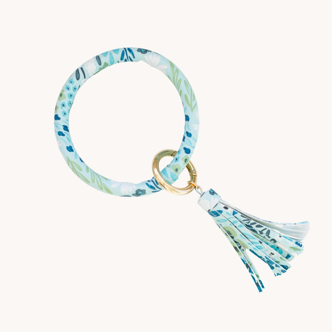 wristlet circle keychain|waterfall floral