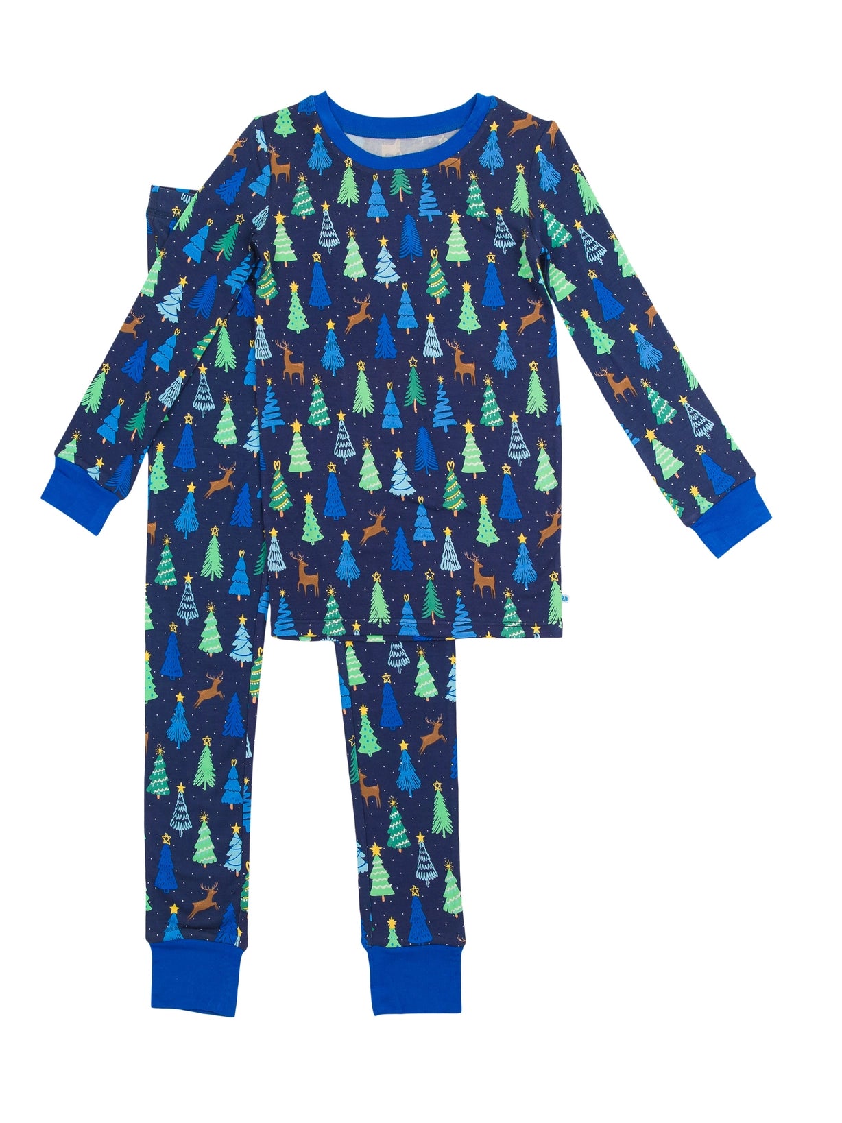 Merry pines bamboo pajamas|blue