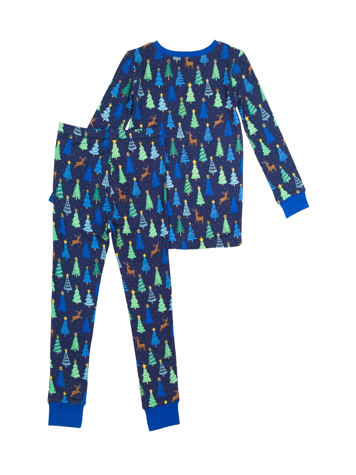 Merry pines bamboo pajamas|blue