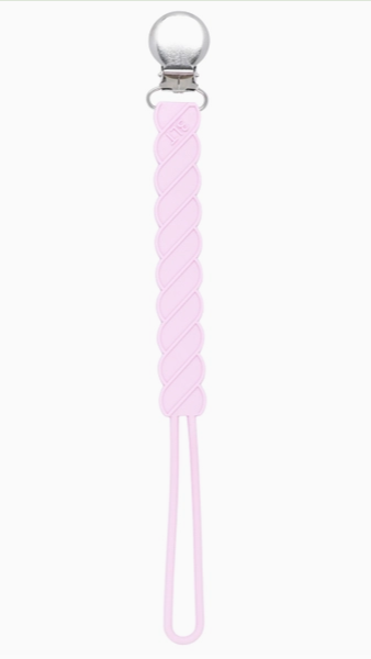 silicone pacifier clip|twist pink