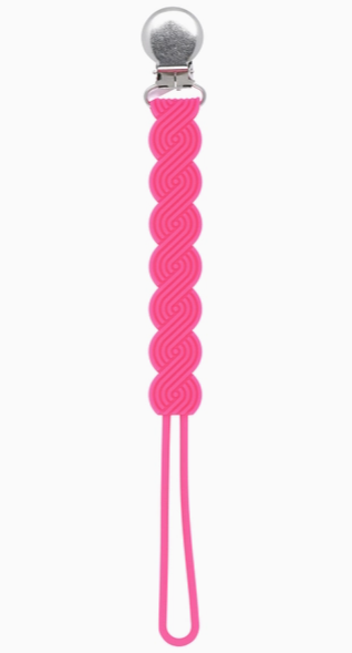 silicone pacifier clip|waverly hot pink