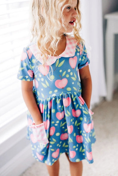 apple twirl dress|pink